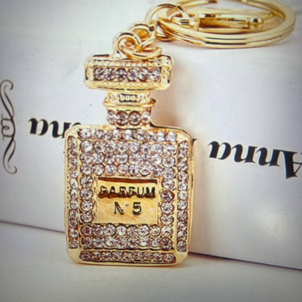 Rhinestone Perfume Keychain - Picture 8 of 8
